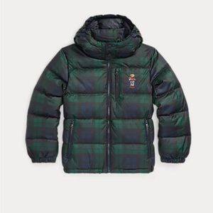 Gently worn RL Polo Bear Plaid Down Jacket